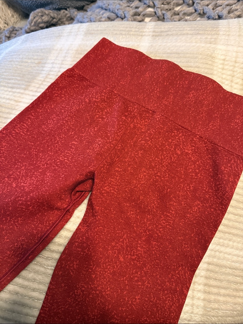 Gymshark Red Heathered Performance Leggings - Picture 2 of 3